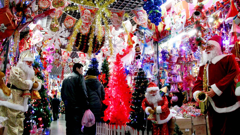 Weihnachts-Deko in China