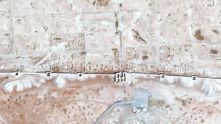 Die Ruinen der griechischen Stadt Dura Europos, gegründet 300 v. Chr., vor dem Bürgerkrieg 2011.