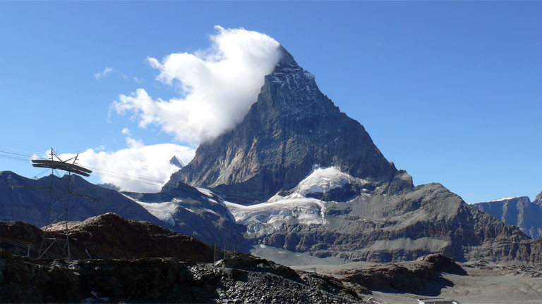Das Matterhorn in den Walliser Alpen