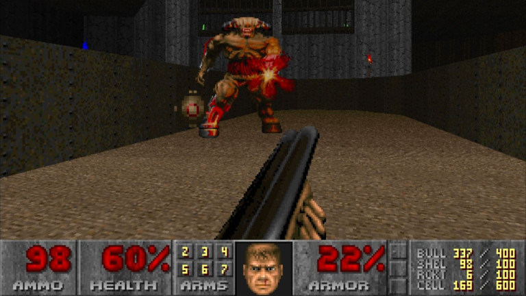 Eine Szene aus dem Spiel Doom.
