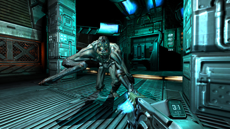 Eine Szene aus dem Computerspiel Doom.