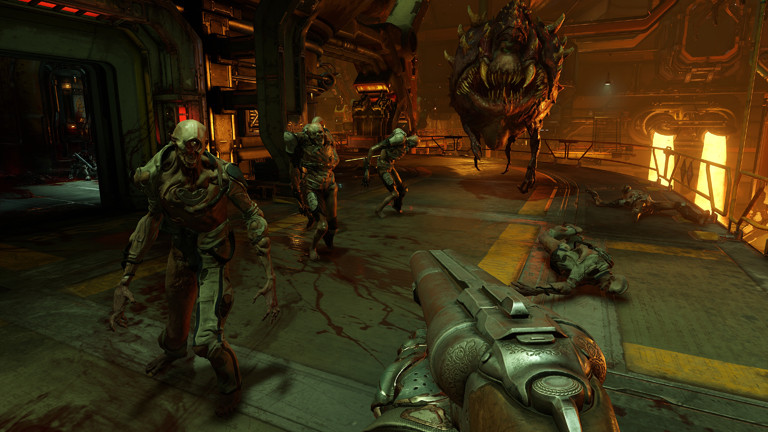 Eine Szene aus dem Computerspiel Doom.