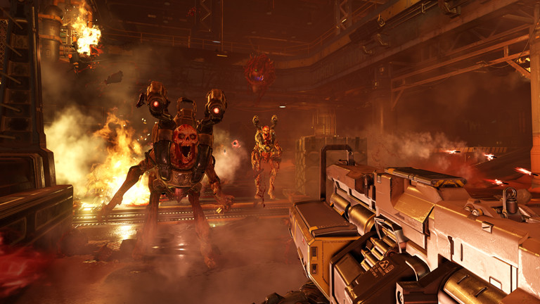 Eine Szene aus dem Computerspiel Doom.