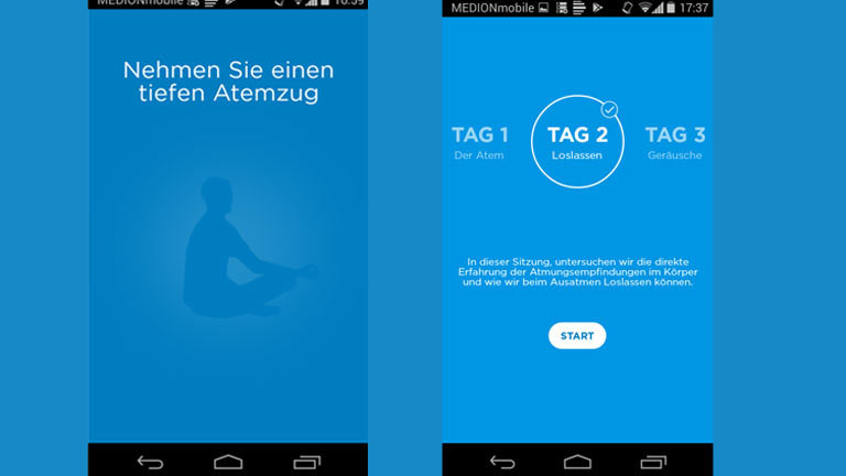 Screenshot "Achtsamkeit"