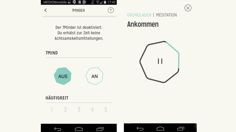 Screenshot App "7mind"