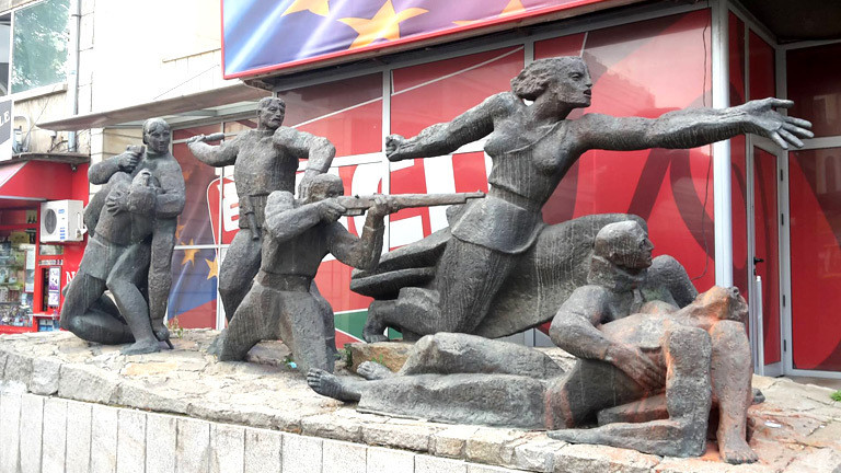 Ein solzialistisches Denkmal in der bulgarischen Hauptstadt Sofia.