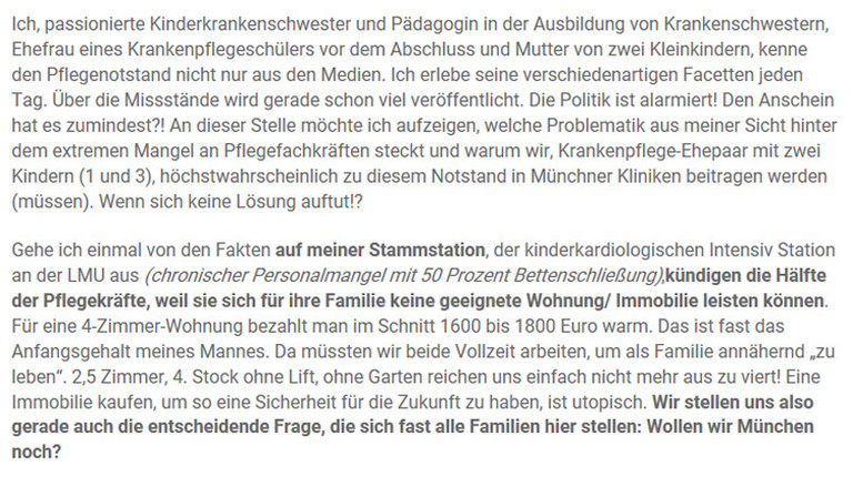 Auszug aus dem Brandbrief von Isabell Wäß.