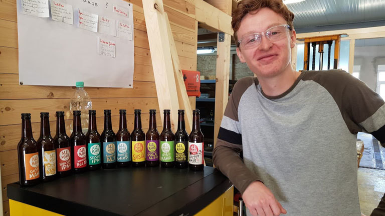 Ben Palmer mit seinem eignen Craft-Beer