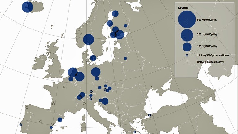 Interaktive Karte des Drogenkonsums in Europa