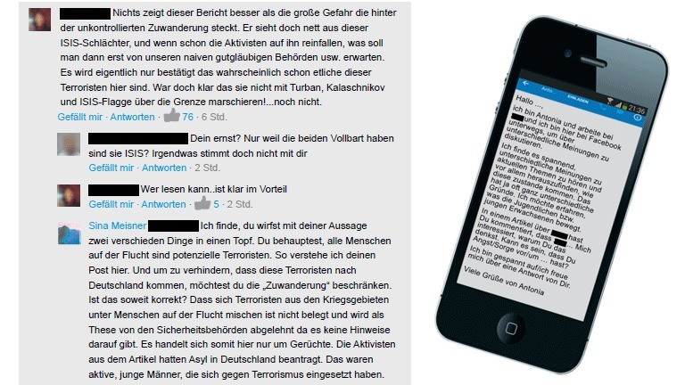 Beispiele, welche Ansprache die digitalen Streetworker im Netz wählen.