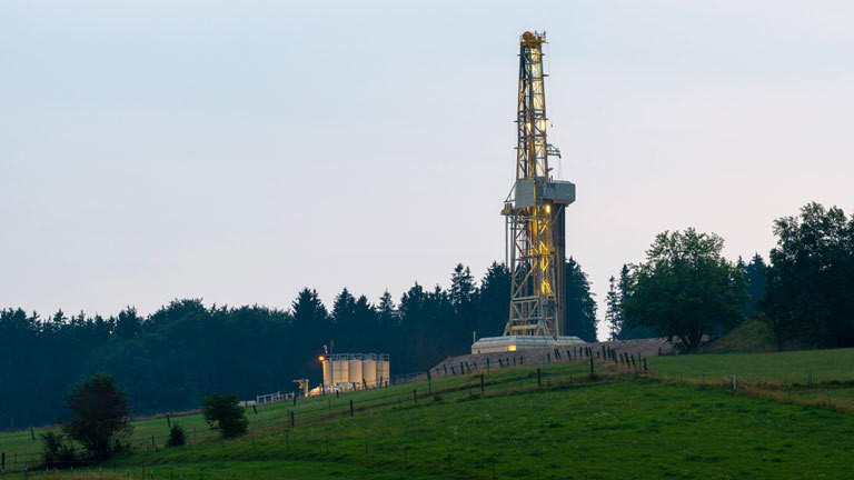 Geothermie-Anlage bei Icking, Bayern