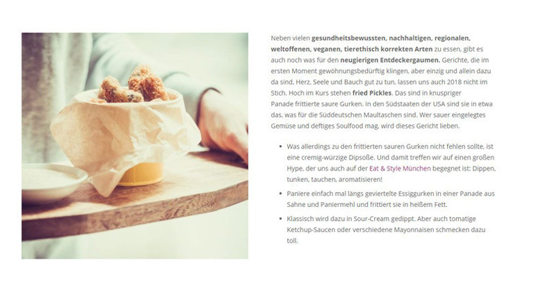 Foodtrend 2018 - frittierte saure Gurken