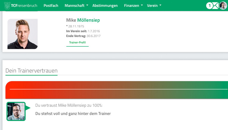 Trainer-Bewertungstool für die Onlinemanager