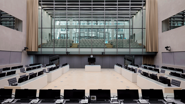 Blick in den Gerichtsaal des Internationalen Strafgerichtshofs