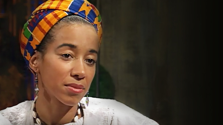 May Ayim in der WDR-Talksendung B. trifft am 19. Januar 1996
