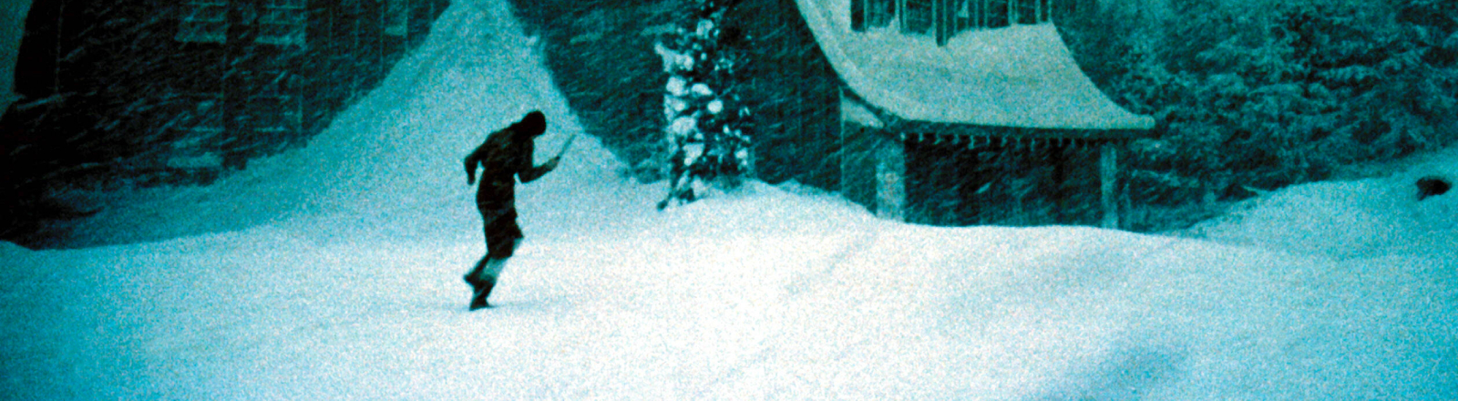 Dem Labyrinth entkommen und dem Ehemann: Shelley Duvall aka Wendy Torrance, Jacks Frau, auf dem Weg zurück. Mit Messer.