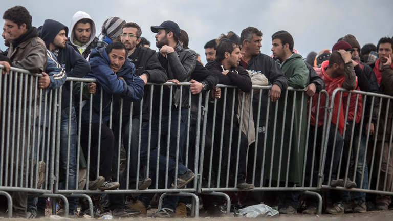 Absperrung in Idomeni