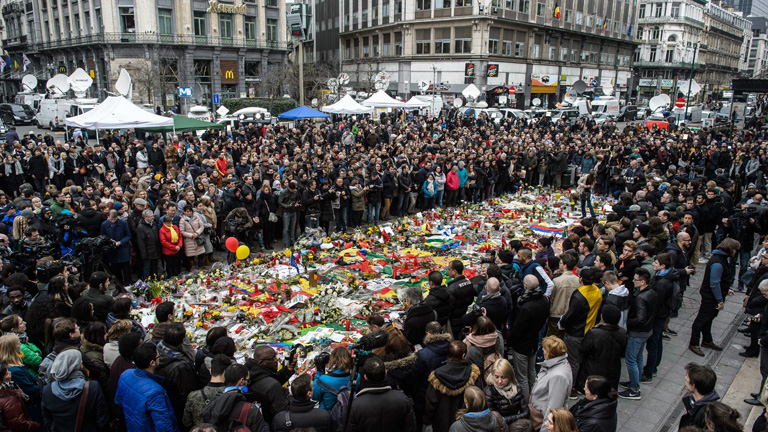 Schweigeminute in Brüssel
