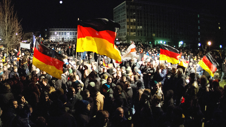 Pegida-Demo in Dresden am 12.01.15