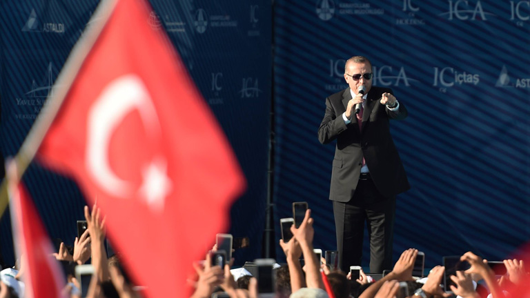 Erdogan bei einer Veranstaltung