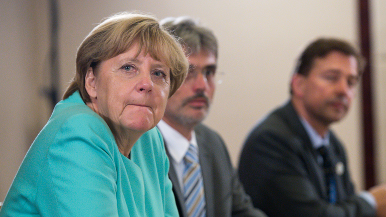 Angela Merkel beim G20 Gipfel am Tag nach der Landtagswahl in Mecklenburg-Vorpommern