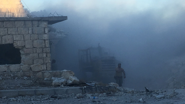 Bombenangriff auf syrische Stadt Aleppo