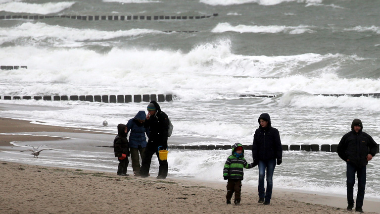 Am Tag vor der Sturmflut an der Ostsee 2017