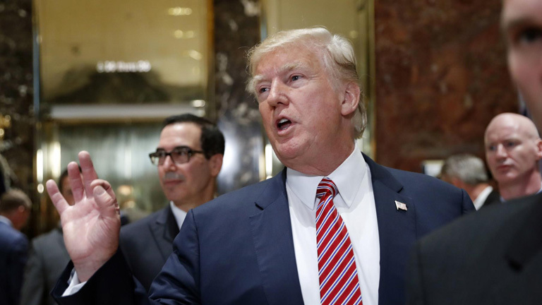 US-Präsident Donald Trump bei einem Pressetermin im Trump Tower