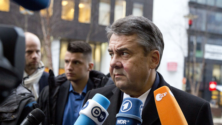 Bundesaußenminister Sigmar Gabriel in Brüssel.