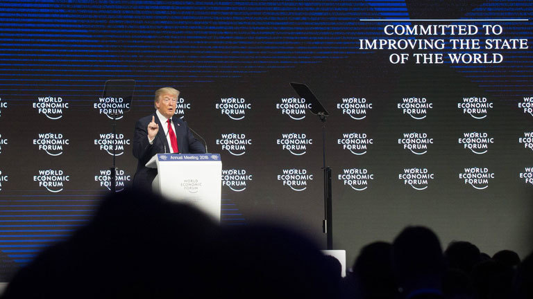 US-Präsident Donald Trump beim Wirtschaftsforum in Davos