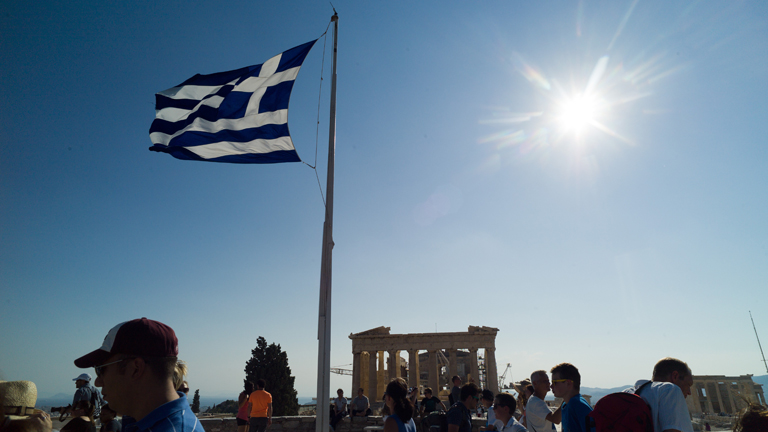 Blick auf die Akropolis in Athen.