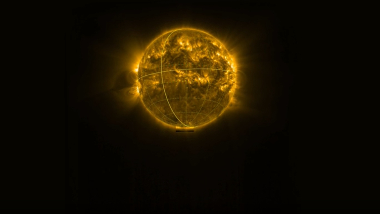 Solar Orbiters Zoom auf den Südpol der Sonne