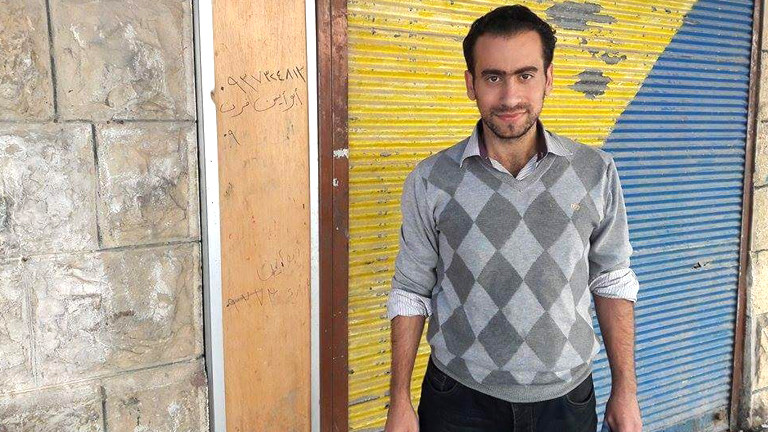 Der junge Syrer Rajaai Bourhan berichtet aus Madaja