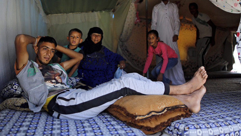 Syrische Flüchtlinge in einem türkischen Lager.