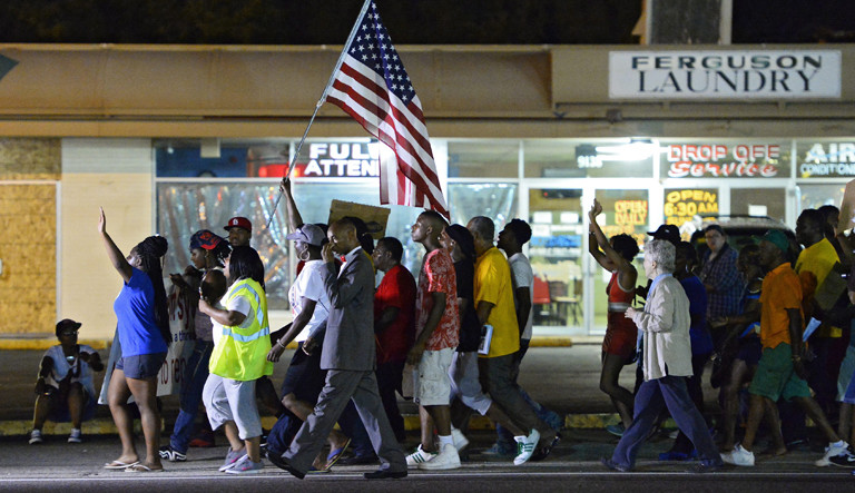 Protestmarsch in Ferguson.