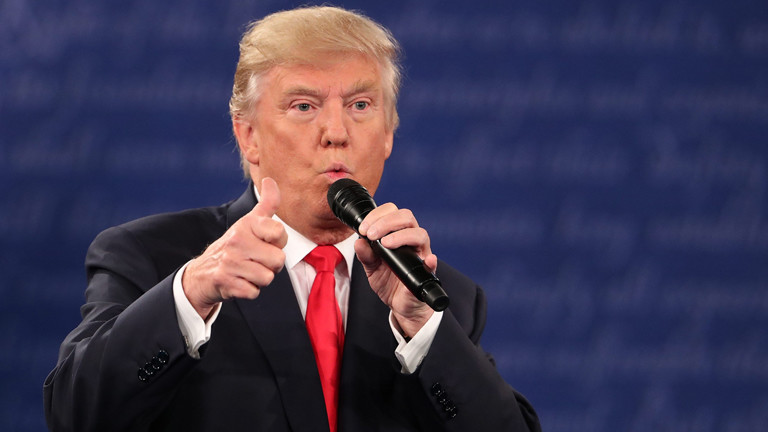 Donald Trump beim zweiten TV-Duell