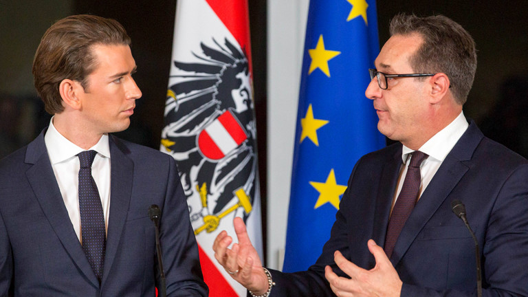 Heinz-Christian Strache und Sebastian Kurz, Regierungsbündnis Österreich