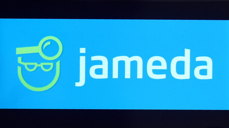Jameda-Schriftzug auf einem Smartphone-Display