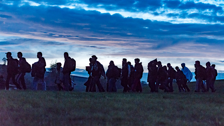 Flüchtlinge in der Nacht