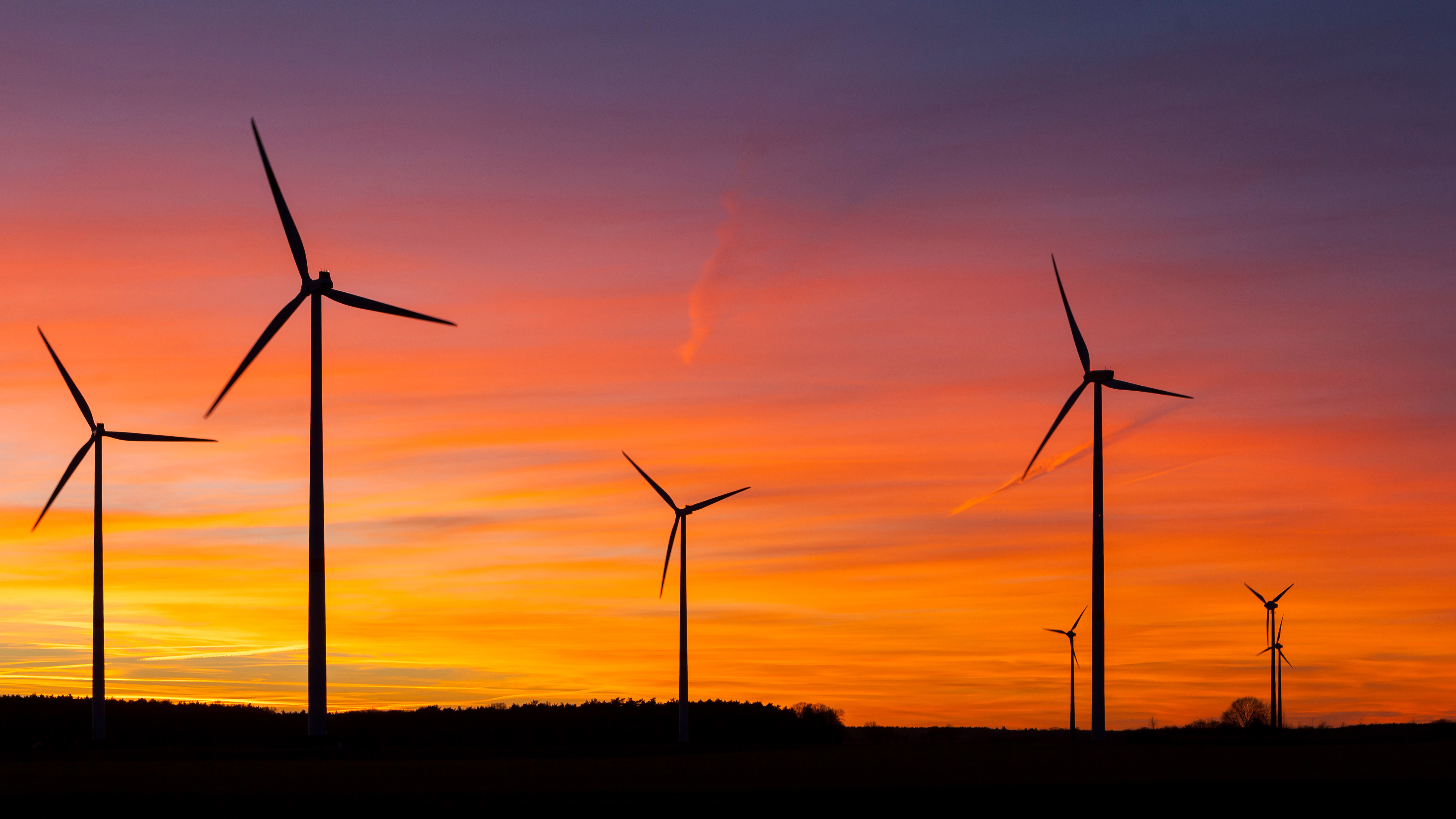 Windräder in der Lausitz, Brandenburg
