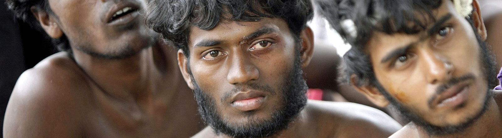 Flüchtlinge der Rohingya vor Indonesien