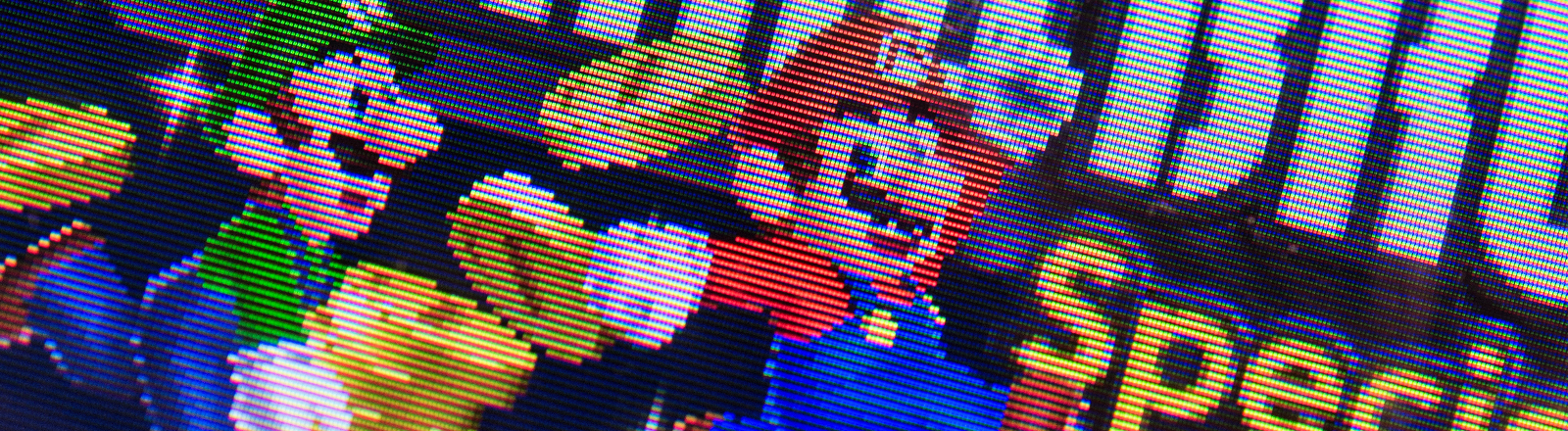 Die Hauptfigur des Videospiels «Super Mario» ist auf einem Nintendo 3DS zu sehen.