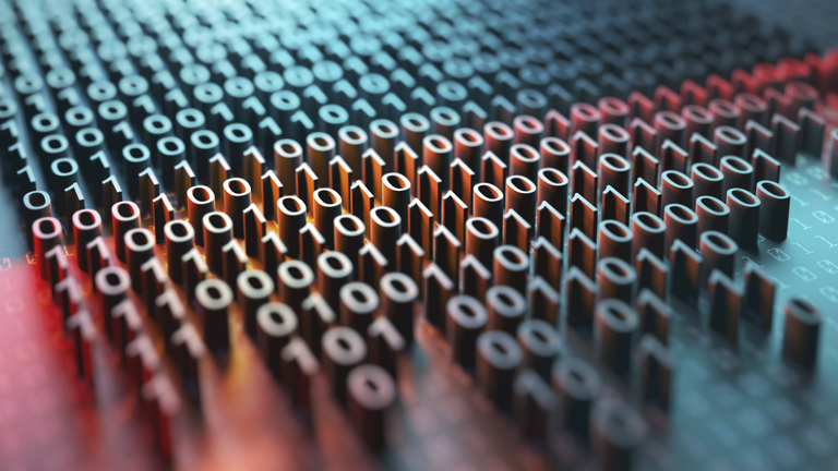 Binärcode hübsch angeleuchtet