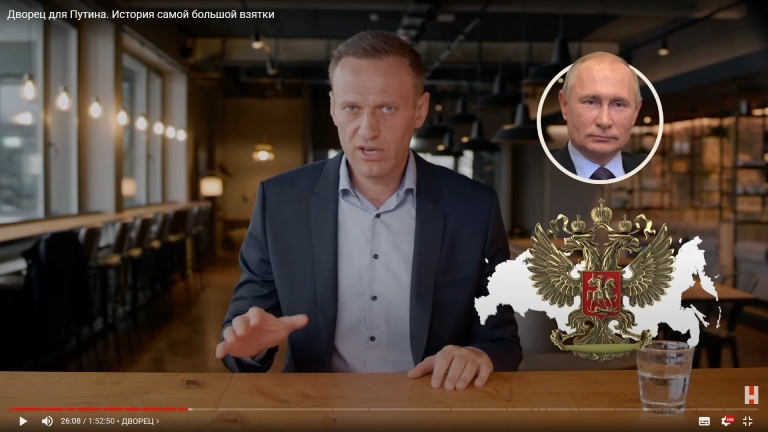 Screenshot aus Alexey Nawalnys Film "Putins Palace", veröffentlicht am 19.01.2021