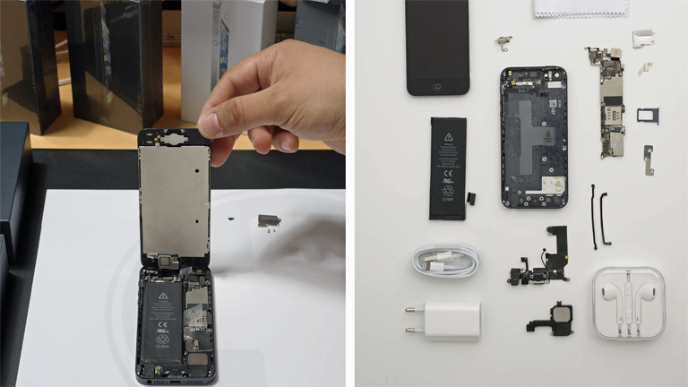 Reparaturarbeiten in einem Münchner Servicebetrieb im Jahr 2012