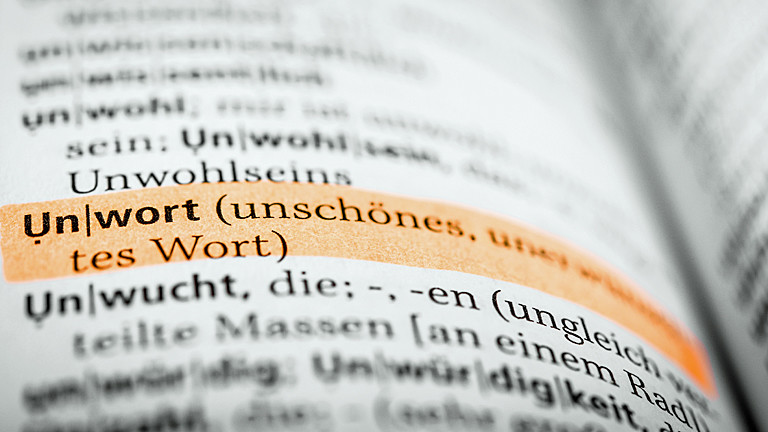 Der Dudeneintrag zum Begriff "Unwort".