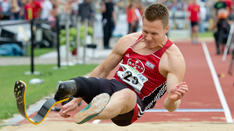 Markus Rehm, Deutscher Meister im Weitspringen, in Aktion