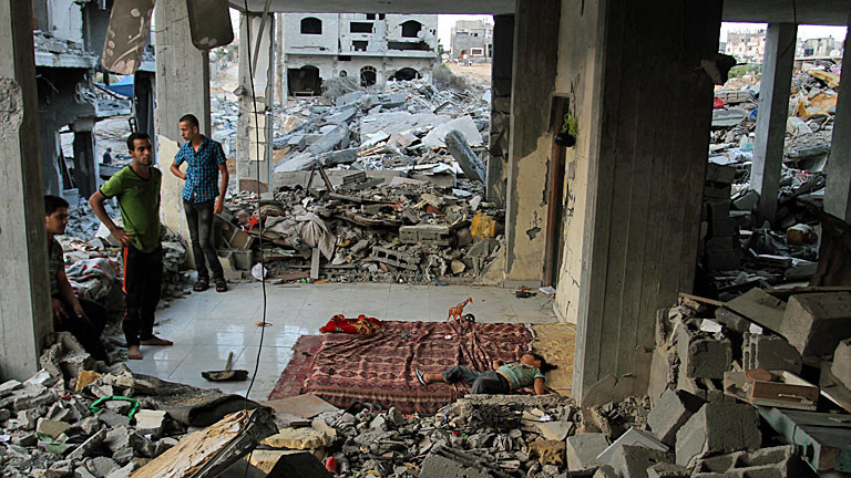 Gazakrieg 2014: Zerstörungen in Beit Hanun