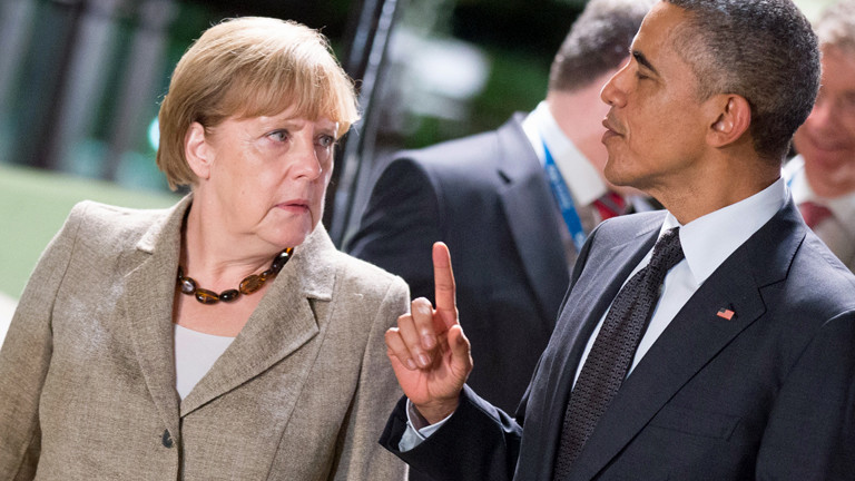 Auf dem G-20-Gipfel im australischen Brisbane treffen am 16.11.2014 Barack Obama und Angela Merkel zusammen.