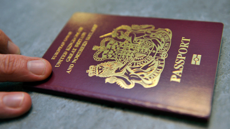 Ein Pass aus Großbritannien.